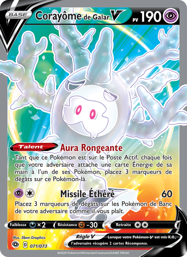 Corayôme de Galar V 71 — La Voie du Maître (French Pokémon TCG card)
