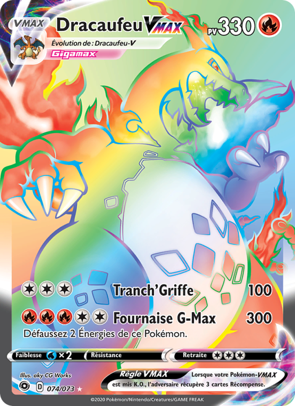 Dracaufeu VMAX 74 — La Voie du Maître (French Pokémon TCG card)