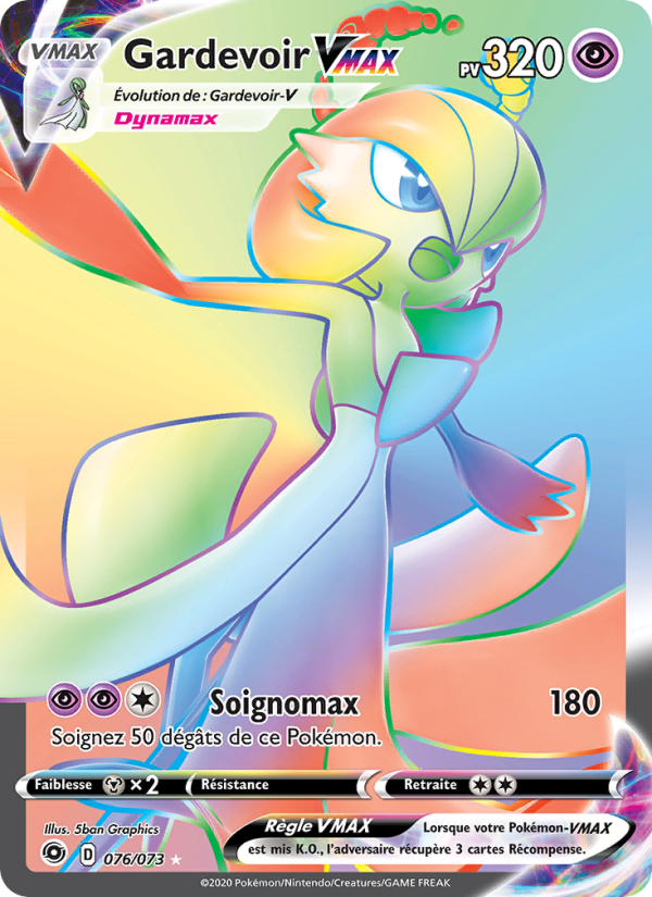 Gardevoir VMAX 76 — La Voie du Maître (French Pokémon TCG card)