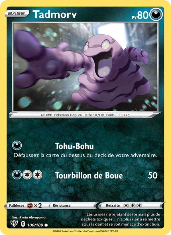 Tadmorv 100 — Ténèbres Embrasées (French Pokémon TCG card)