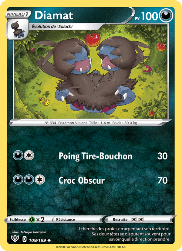 Diamat 109 — Ténèbres Embrasées (French Pokémon TCG card)