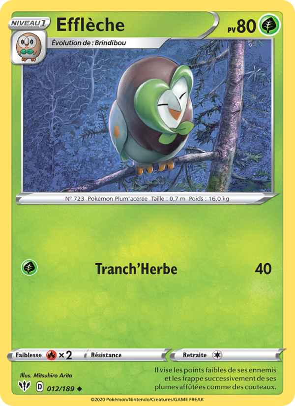 Efflèche 12 — Ténèbres Embrasées (French Pokémon TCG card)