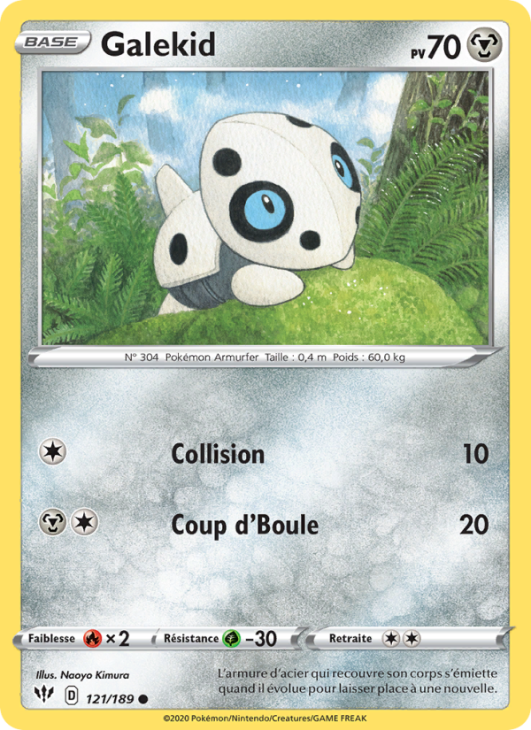 Galekid 121 — Ténèbres Embrasées (French Pokémon TCG card)