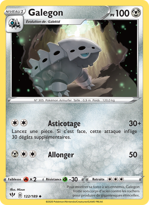 Galegon 122 — Ténèbres Embrasées (French Pokémon TCG card)
