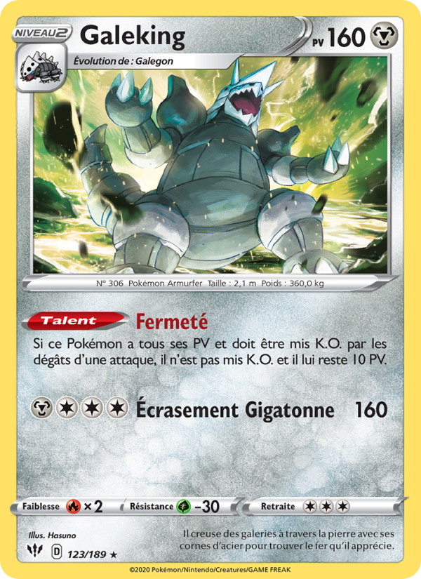 Galeking 123 — Ténèbres Embrasées (French Pokémon TCG card)