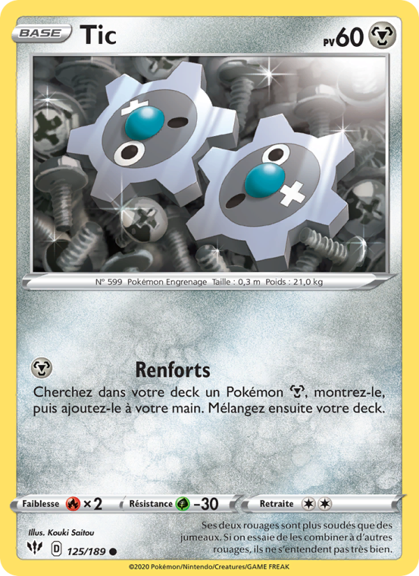 Tic 125 — Ténèbres Embrasées (French Pokémon TCG card)