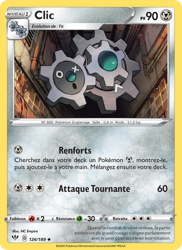 Clic 126 — Ténèbres Embrasées (French Pokémon TCG card)