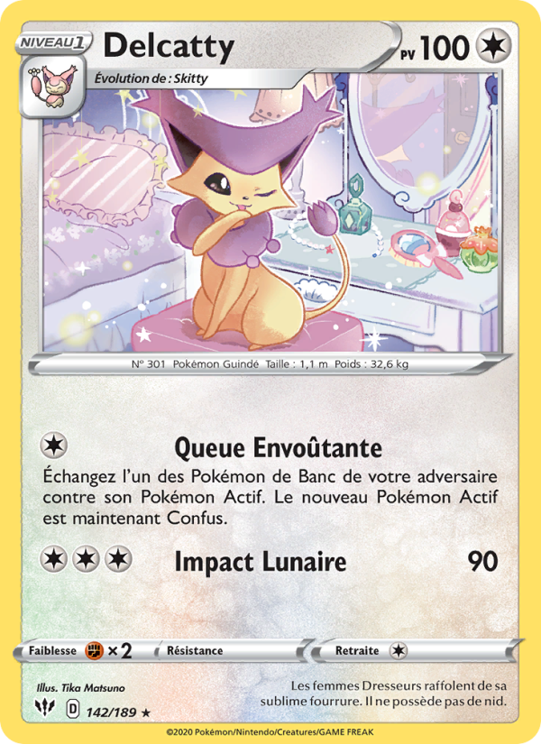 Delcatty 142 — Ténèbres Embrasées (French Pokémon TCG card)