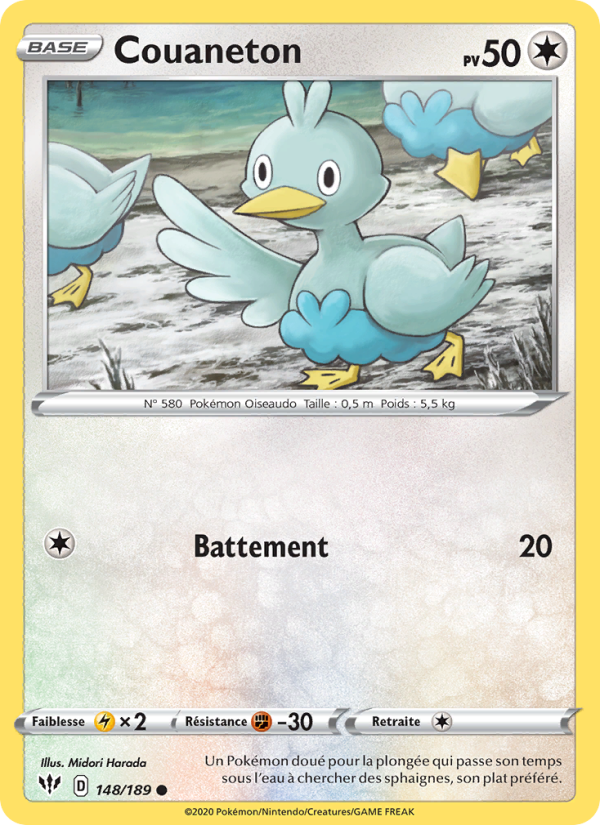 Couaneton 148 — Ténèbres Embrasées (French Pokémon TCG card)