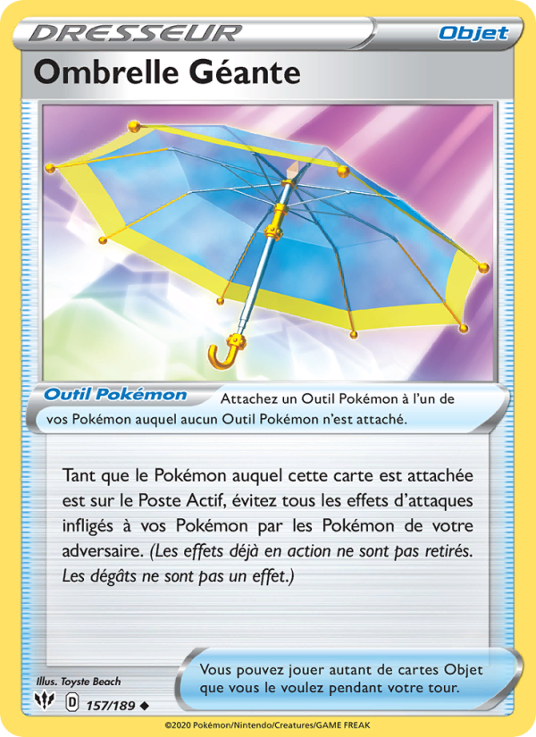 Ombrelle Géante 157 — Ténèbres Embrasées (French Pokémon TCG card)