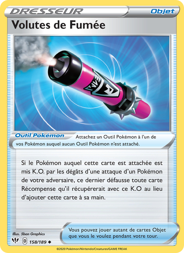 Volutes de Fumée 158 — Ténèbres Embrasées (French Pokémon TCG card)