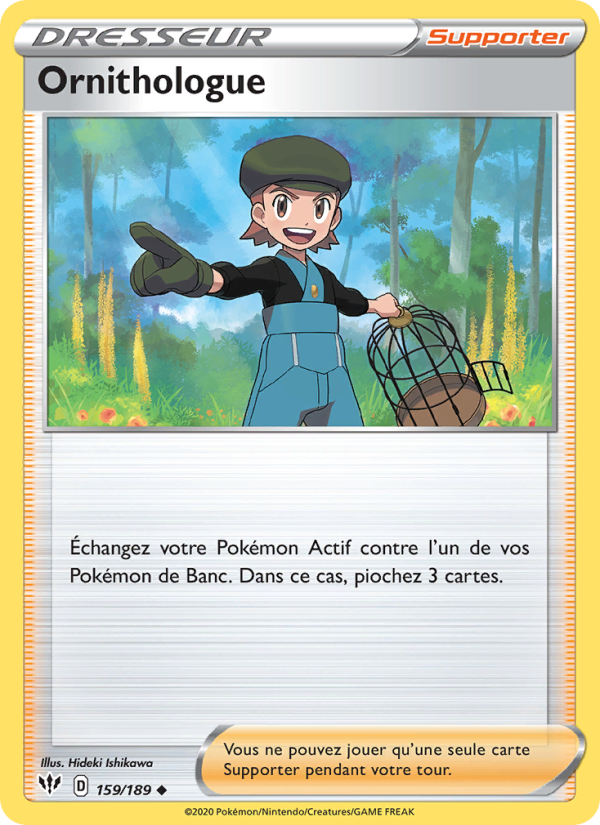 Ornithologue 159 — Ténèbres Embrasées (French Pokémon TCG card)
