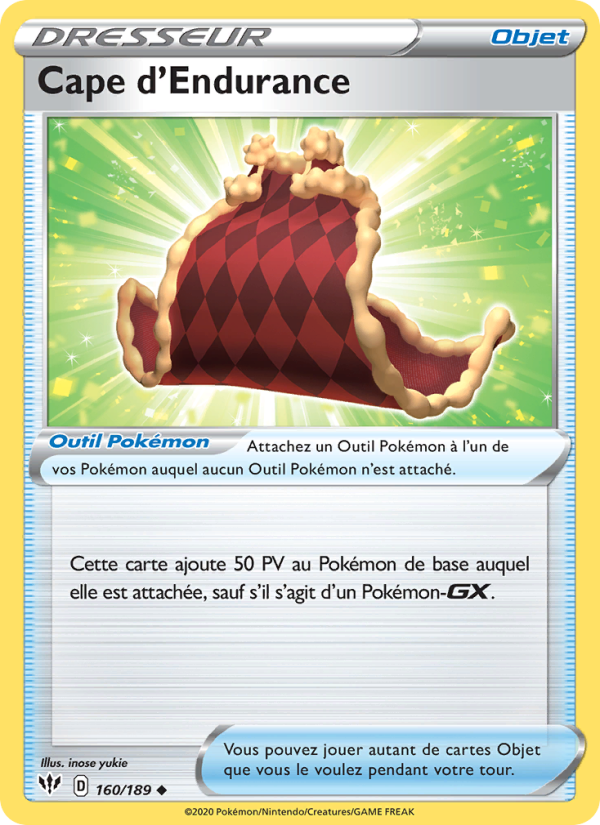 Cape d'Endurance 160 — Ténèbres Embrasées (French Pokémon TCG card)