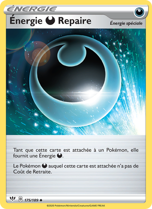 Énergie Darkness Repaire 175 — Ténèbres Embrasées (French Pokémon TCG card)