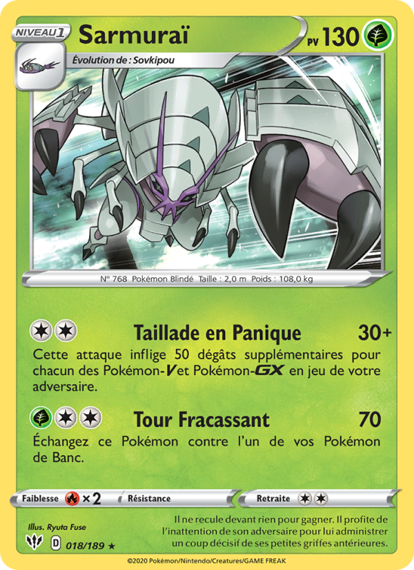 Sarmuraï 18 — Ténèbres Embrasées (French Pokémon TCG card)