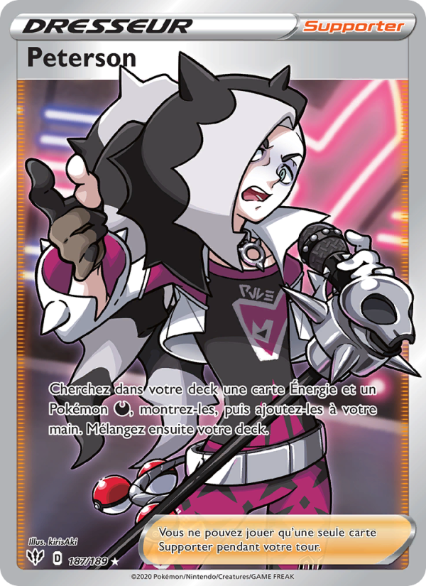 Peterson 187 — Ténèbres Embrasées (French Pokémon TCG card)