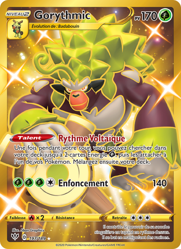 Gorythmic 197 — Ténèbres Embrasées (French Pokémon TCG card)