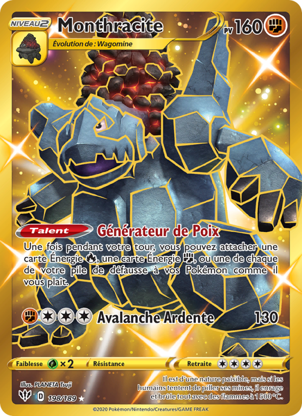 Monthracite 198 — Ténèbres Embrasées (French Pokémon TCG card)