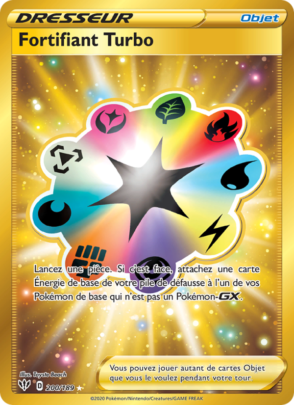 Fortifiant Turbo 200 — Ténèbres Embrasées (French Pokémon TCG card)
