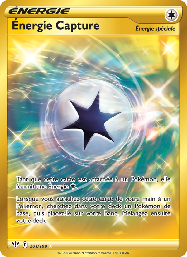 Énergie Capture 201 — Ténèbres Embrasées (French Pokémon TCG card)