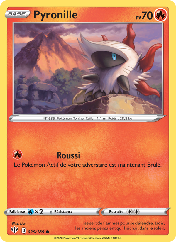 Pyronille 29 — Ténèbres Embrasées (French Pokémon TCG card)