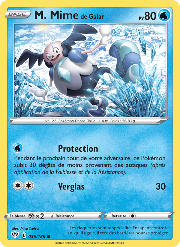 M. Mime de Galar 35 — Ténèbres Embrasées (French Pokémon TCG card)