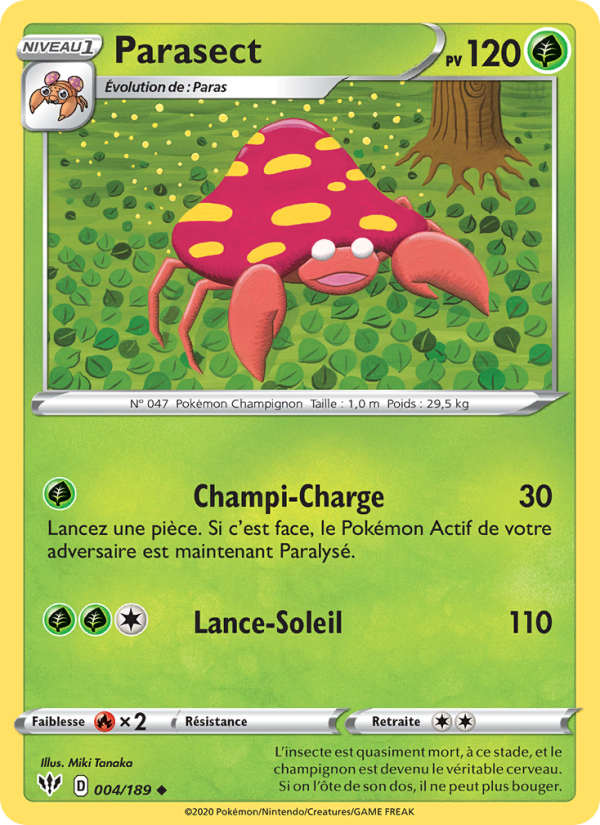 Parasect 4 — Ténèbres Embrasées (French Pokémon TCG card)