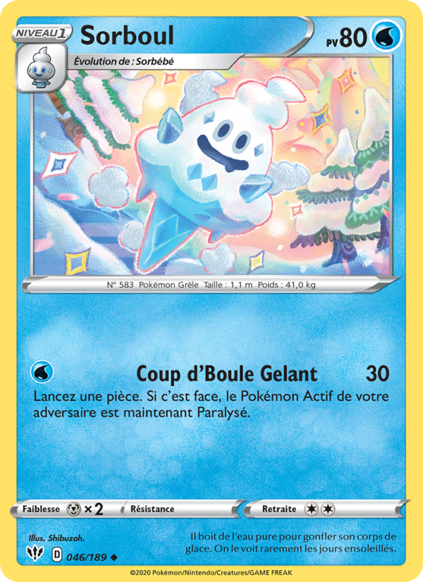Sorboul 46 — Ténèbres Embrasées (French Pokémon TCG card)