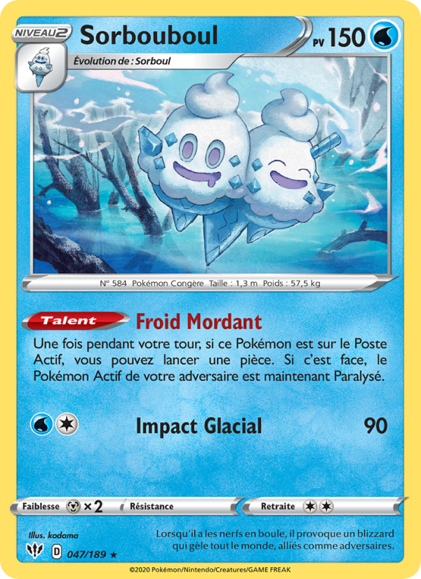 Sorbouboul 47 — Ténèbres Embrasées (French Pokémon TCG card)