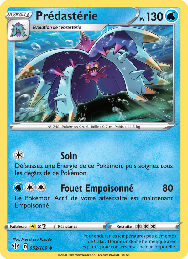 Prédastérie 52 — Ténèbres Embrasées (French Pokémon TCG card)