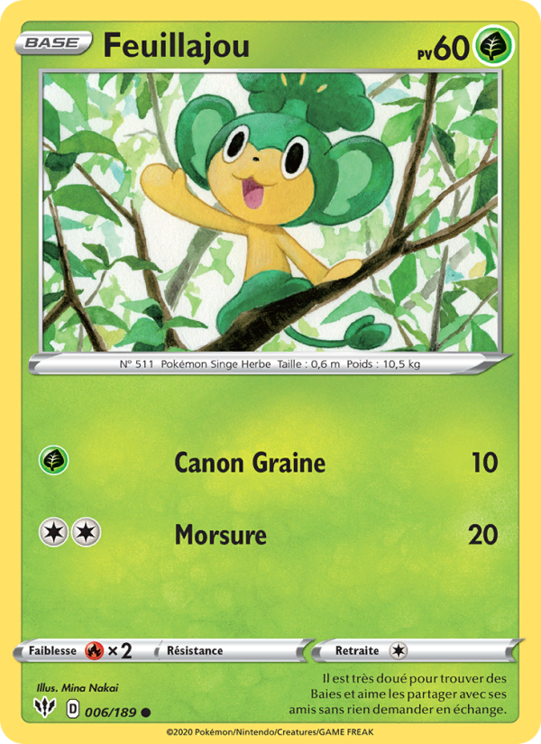 Feuillajou 6 — Ténèbres Embrasées (French Pokémon TCG card)