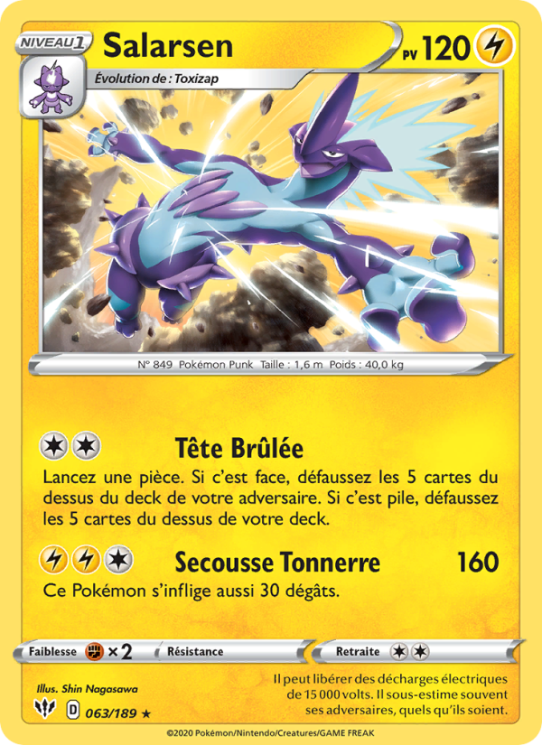 Salarsen 63 — Ténèbres Embrasées (French Pokémon TCG card)