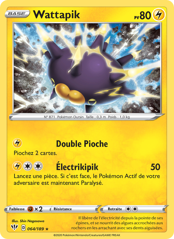 Wattapik 64 — Ténèbres Embrasées (French Pokémon TCG card)