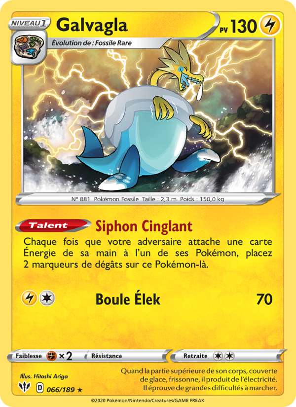 Galvagla 66 — Ténèbres Embrasées (French Pokémon TCG card)