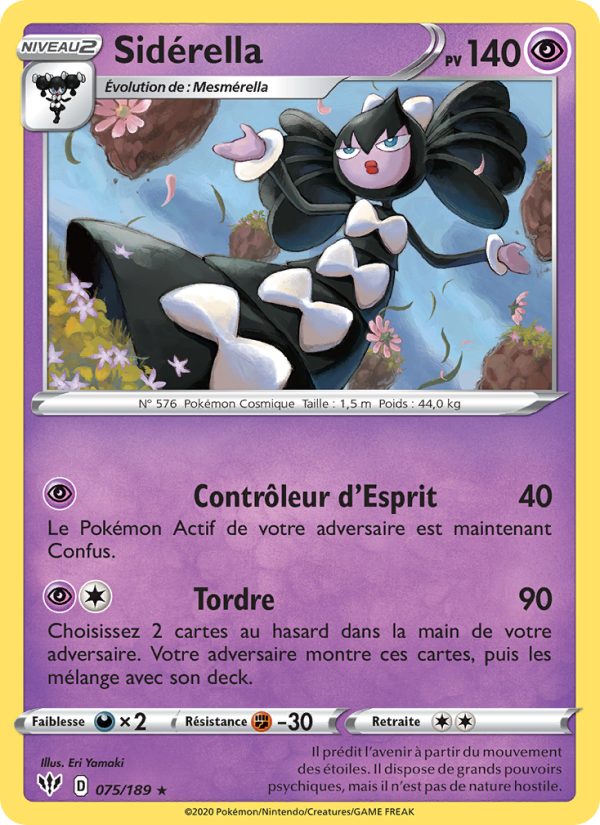 Sidérella 75 — Ténèbres Embrasées (French Pokémon TCG card)