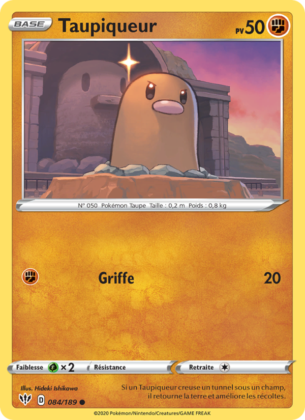 Taupiqueur 84 — Ténèbres Embrasées (French Pokémon TCG card)