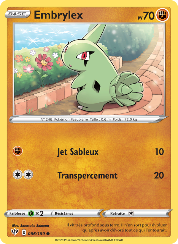Embrylex 86 — Ténèbres Embrasées (French Pokémon TCG card)