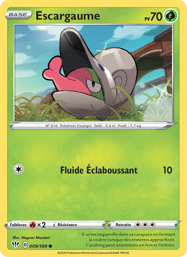 Escargaume 9 — Ténèbres Embrasées (French Pokémon TCG card)