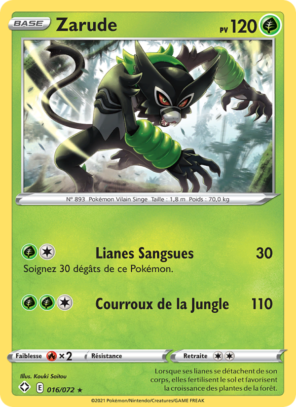Zarude 16 — Destinées Radieuses (French Pokémon TCG card)