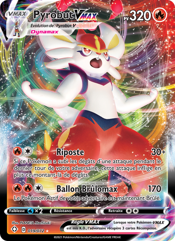 Pyrobut VMAX 19 — Destinées Radieuses (French Pokémon TCG card)