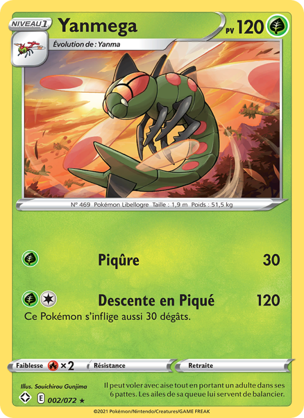 Yanmega 2 — Destinées Radieuses (French Pokémon TCG card)