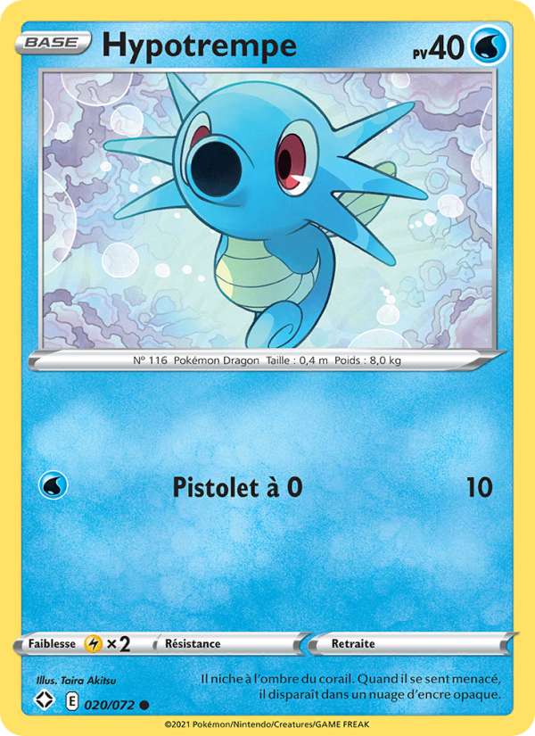 Hypotrempe 20 — Destinées Radieuses (French Pokémon TCG card)