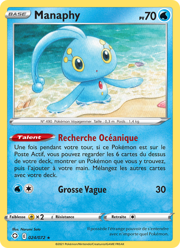 Manaphy 24 — Destinées Radieuses (French Pokémon TCG card)