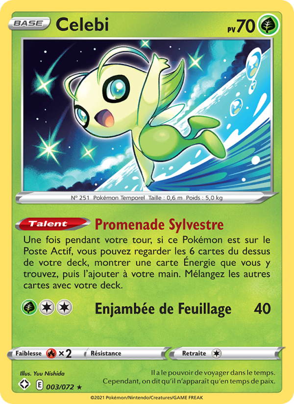 Celebi 3 — Destinées Radieuses (French Pokémon TCG card)