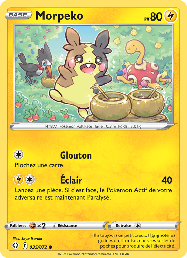 Morpeko 35 — Destinées Radieuses (French Pokémon TCG card)