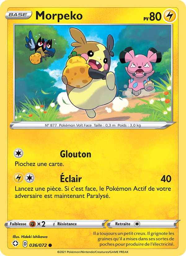 Morpeko 36 — Destinées Radieuses (French Pokémon TCG card)