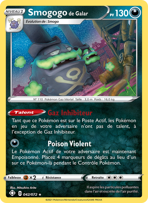 Smogogo de Galar 42 — Destinées Radieuses (French Pokémon TCG card)