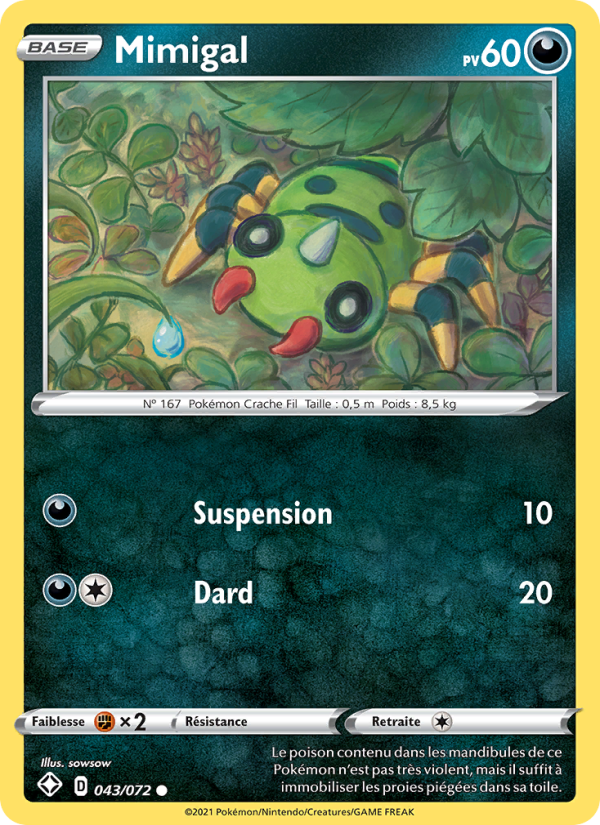 Mimigal 43 — Destinées Radieuses (French Pokémon TCG card)