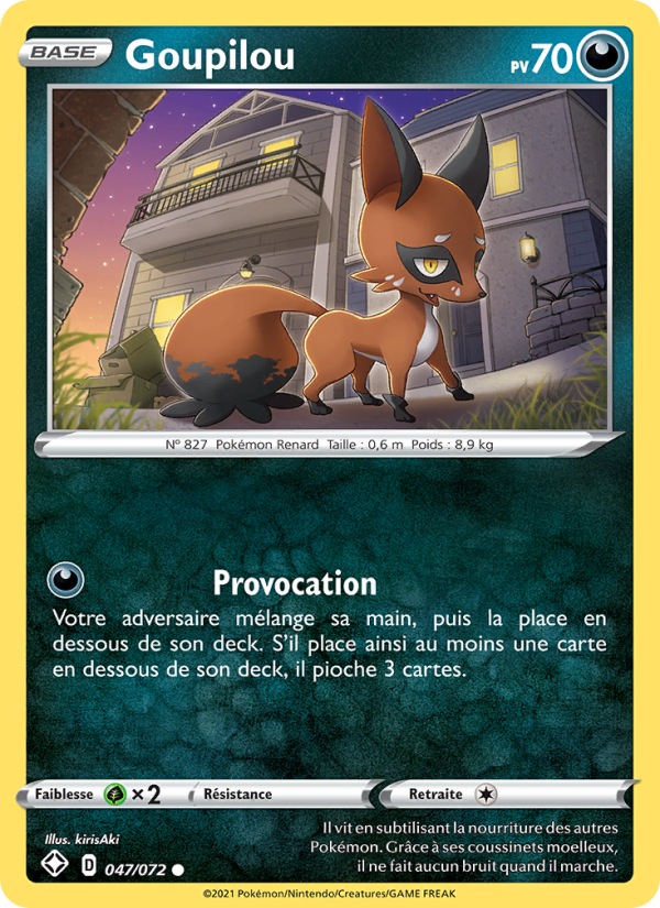 Goupilou 47 — Destinées Radieuses (French Pokémon TCG card)