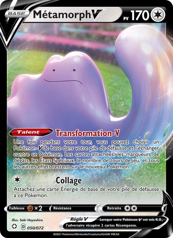 Métamorph V 50 — Destinées Radieuses (French Pokémon TCG card)
